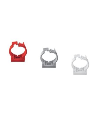 Ecoplast держатель с защелкой для труб D25, АБС, красный (50 шт) (49625-50). Держатель с защелкой для аспирационной системы. Экопласт в Курске