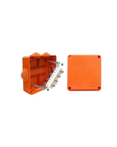 Коробка JBS100 100х100х55, 6 вых., 3P (1,5…10мм²) (43307HF): Коробка монтажная, огнестойкая, без галогена в Курске