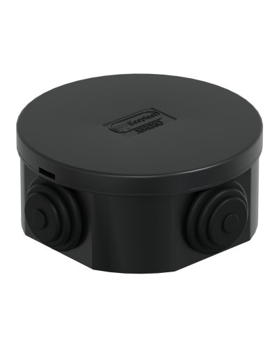 Коробка JBR080 D=80х40, 4 вых., IP44, черная (44005BL-1). Коробка монтажная. Экопласт в Курске
