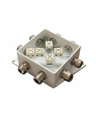 КМ-О (10к*10,0)-IP66-120х120, шесть вводов: Коробка монтажная огнестойкая в Курске