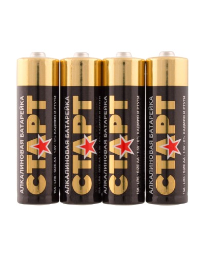СТАРТ LR6-SH4-BOX (1,5 В, AA, LR6), упак. 4 шт.. Алкалиновые батарейки. СТАРТ в Курске